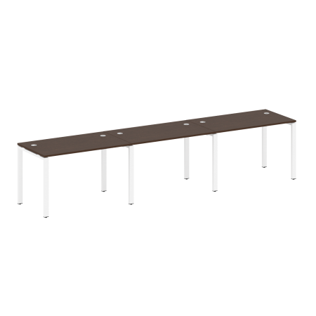 Metal System Рабочая станция на 3 места на П-образном м/к БП.СМ-3.2 Венге Цаво/Металл Белый 3600*720*750 Metal System Рабочая станция на 3 места на П-образном м/к БП.СМ-3.2 Венге Цаво/Металл Белый 3600*720*750