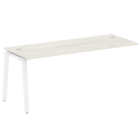 Metal System Проходной элемент рабочей станции на А-образном м/к БА.ПРС-СП-1.5 Дуб Наварра/Металл Белый 1800*720*750 Metal System Проходной элемент рабочей станции на А-образном м/к БА.ПРС-СП-1.5 Дуб Наварра/Металл Белый 1800*720*750