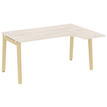 Onix Wood Стол эргономичный правый OW.SA-4 (R) Денвер Светлый/Дуб Светлый/Металл Белый 1580*1180*750 (800/460)