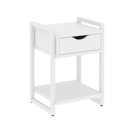Loft Тумба на регулируемых опорах с ящ. и полкой VR.L-T1.O Белый Бриллиант/Металл Белый 500*460*719