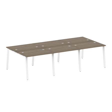 Metal System Рабочая станция на 6 мест на А-образном м/к БА.СМ-6.1 Вяз Благородный/Металл Белый 3000*1475*750 Metal System Рабочая станция на 6 мест на А-образном м/к БА.СМ-6.1 Вяз Благородный/Металл Белый 3000*1475*750