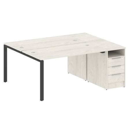 Metal System Рабочая станция с тумбой на П-образном м/к БП.РС-СТП-2.3 Дуб Наварра/Металл Антрацит 1812*1475*750 Metal System Рабочая станция с тумбой на П-образном м/к БП.РС-СТП-2.3 Дуб Наварра/Металл Антрацит 1812*1475*750