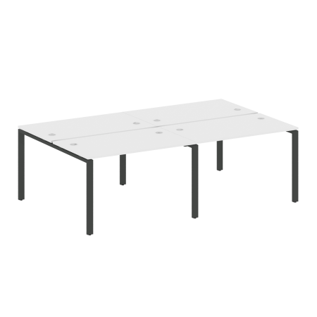 Metal System Рабочая станция на 4 места на П-образном м/к БП.СМ-4.2 Белый/Металл Антрацит 2400*1475*750 Metal System Рабочая станция на 4 места на П-образном м/к БП.СМ-4.2 Белый/Металл Антрацит 2400*1475*750
