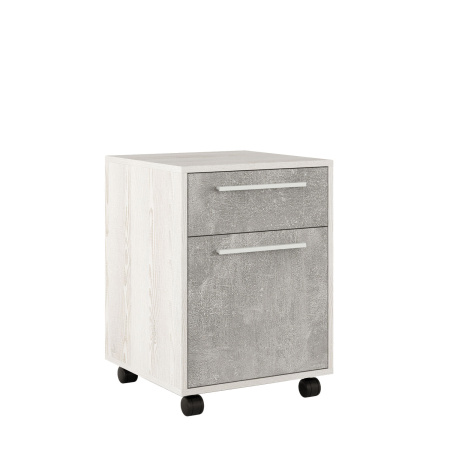 B-tone BTN36130231 Тумба подкатная 2 ящика 450x450x622 сосна бетон светлый