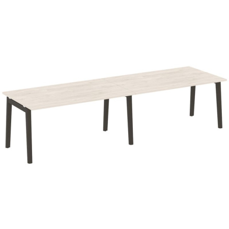 Onix Wood Стол переговорный (2 столешницы) OW.PRG-2.4 Денвер Светлый/Дуб Темный/Металл Антрацит 3160*980*750