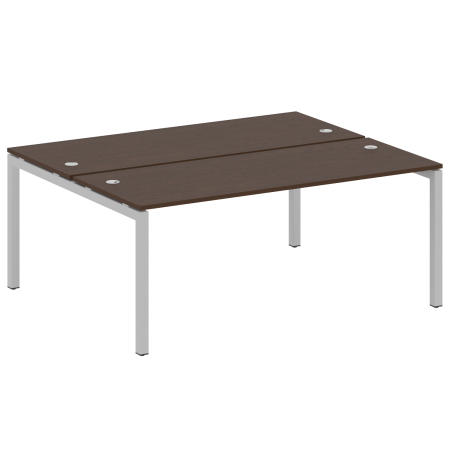 Metal System Quattro Рабочая станция на П-образном м/к 50БП.РАС-СП-2.5 Венге Цаво/Металл Серый 1800*1475*750
