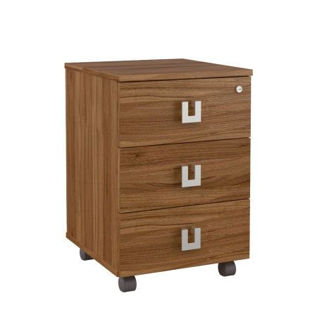 Solid SOL29730303  Тумба подкатная с 3 ящиками 420x450x620 орех селект Solid SOL29730303  Тумба подкатная с 3 ящиками 420x450x620 орех селект