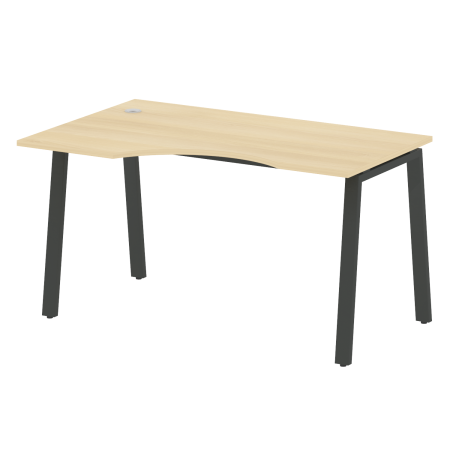 Metal System Стол криволинейный левый на А-образном м/к БА.СА-2 (L) Акация Лорка/Металл Антрацит 1400*900*750 Metal System Стол криволинейный левый на А-образном м/к БА.СА-2 (L) Акация Лорка/Металл Антрацит 1400*900*750