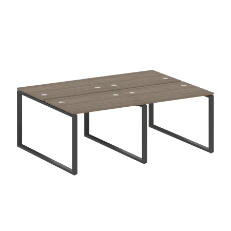 Metal System Рабочая станция на 4 места на О-образном м/к БО.СМ-4.1 Вяз Благородный/Металл Антрацит 2000*1475*750 Metal System Рабочая станция на 4 места на О-образном м/к БО.СМ-4.1 Вяз Благородный/Металл Антрацит 2000*1475*750