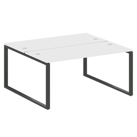 Metal System Рабочая станция на О-образном м/к БО.РАС-СП-2.4 Белый/Металл Антрацит 1600*1475*750 Metal System Рабочая станция на О-образном м/к БО.РАС-СП-2.4 Белый/Металл Антрацит 1600*1475*750