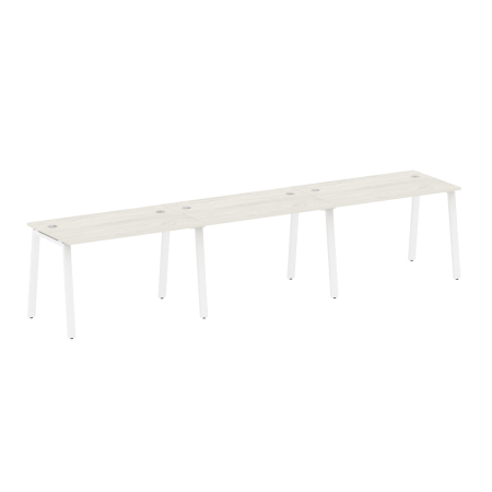 Metal System Рабочая станция на 3 места на А-образном м/к БА.СМ-3.2 Дуб Наварра/Металл Белый 3600*720*750 Metal System Рабочая станция на 3 места на А-образном м/к БА.СМ-3.2 Дуб Наварра/Металл Белый 3600*720*750