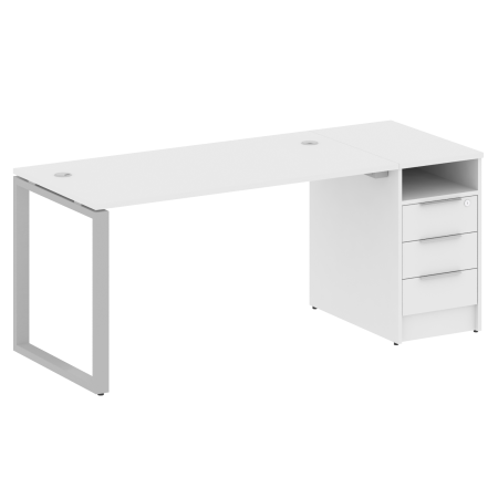 Metal System Рабочая станция с тумбой на О-образном м/к БО.РС-СТП-1.3 Белый/Металл Серый 1812*720*750 Metal System Рабочая станция с тумбой на О-образном м/к БО.РС-СТП-1.3 Белый/Металл Серый 1812*720*750