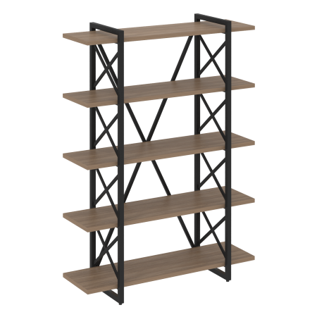 Loft Стеллаж на рег. опорах-5 полок VR.L-MST.O-5.8V Дуб Аризона/Металл Черный 1200*400*1650
