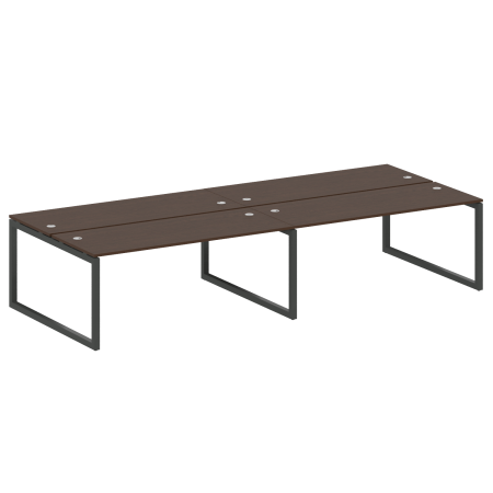 Metal System Quattro Рабочая станция на 4 места на О-образном м/к 50БО.СМ-4.5 Венге Цаво/Металл Антрацит 3600*1475*750 Metal System Quattro Рабочая станция на 4 места на О-образном м/к 50БО.СМ-4.5 Венге Цаво/Металл Антрацит 3600*1475*750