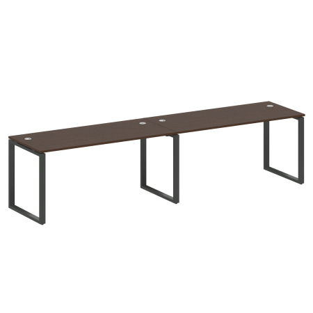 Metal System Рабочая станция на 2 места на О-образном м/к БО.СМ-2.4 Венге Цаво/Металл Антрацит 3200*720*750 Metal System Рабочая станция на 2 места на О-образном м/к БО.СМ-2.4 Венге Цаво/Металл Антрацит 3200*720*750