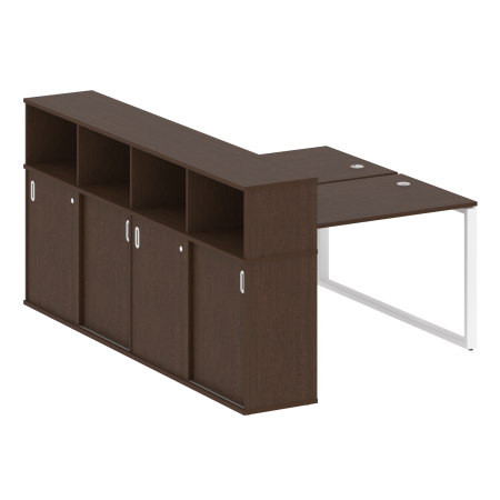 Metal System Рабочая станция с шкафом-купе на О-образном м/к БО.РС-СШК-4.2 Т Венге Цаво/Металл Белый 1610*2332*1098 Metal System Рабочая станция с шкафом-купе на О-образном м/к БО.РС-СШК-4.2 Т Венге Цаво/Металл Белый 1610*2332*1098