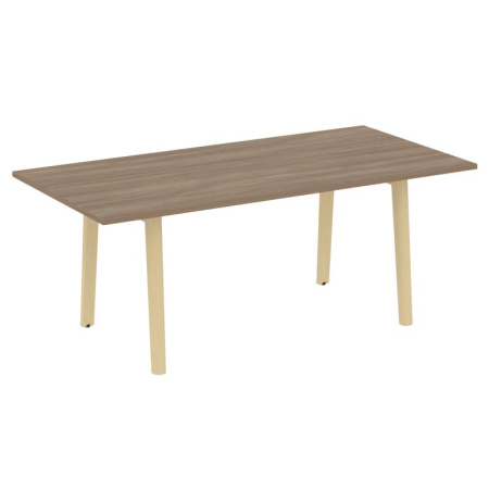 Onix Wood Direct Стол переговорный OW.PRG-19 Дуб Аризона/Дуб Светлый/Металл Белый 1980*980*750