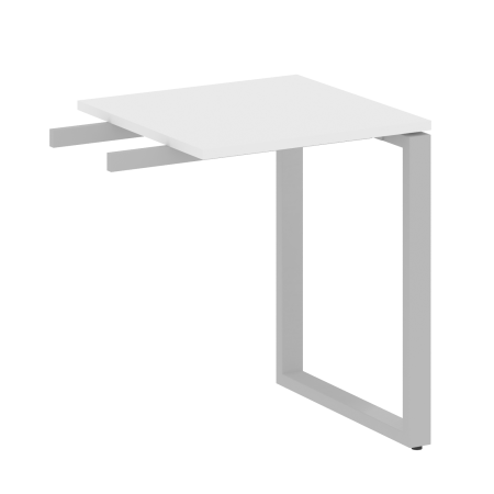 Metal System Приставной элемент на О-образном м/к БО.ПР-1 Белый/Металл Серый 600*600*750 Metal System Приставной элемент на О-образном м/к БО.ПР-1 Белый/Металл Серый 600*600*750