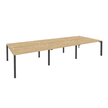 Onix Рабочая станция на П-образном м/к O.MP-D.RS-6.3.8 Тиквуд Светлый/Металл Антрацит 4140*1635*750