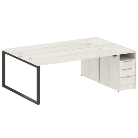 Metal System Рабочая станция с тумбой на О-образном м/к БО.РС-СТП-2.5 Дуб Наварра/Металл Антрацит 2212*1475*750 Metal System Рабочая станция с тумбой на О-образном м/к БО.РС-СТП-2.5 Дуб Наварра/Металл Антрацит 2212*1475*750