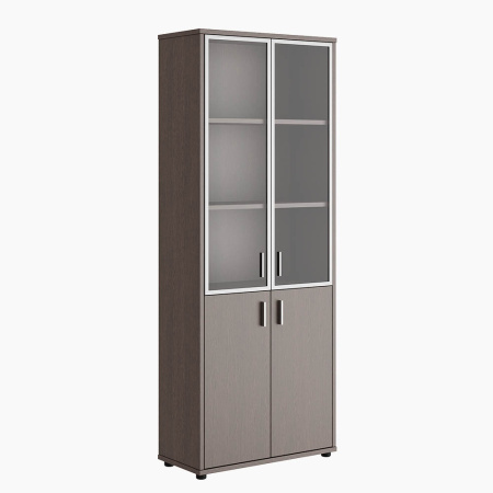 Trend TRD28550601 Шкаф для бумаг со стеклом 776x360x1994 тёмный дуб Trend TRD28550601 Шкаф для бумаг со стеклом 776x360x1994 тёмный дуб