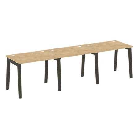 Onix Wood Рабочая станция OW.RS-3.1.7 Тиквуд Светлый/Дуб Темный/Металл Антрацит 2940*720*750 Onix Wood Рабочая станция OW.RS-3.1.7 Тиквуд Светлый/Дуб Темный/Металл Антрацит 2940*720*750