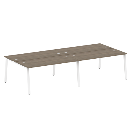 Metal System Рабочая станция на 4 места на А-образном м/к БА.СМ-4.4 Вяз Благородный/Металл Белый 3200*1475*750 Metal System Рабочая станция на 4 места на А-образном м/к БА.СМ-4.4 Вяз Благородный/Металл Белый 3200*1475*750