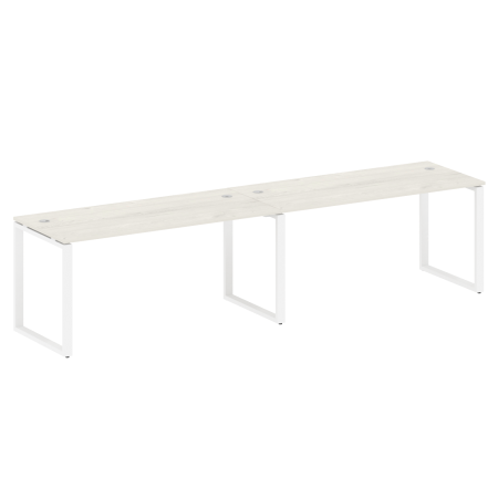 Metal System Рабочая станция на 2 места на О-образном м/к БО.СМ-2.4 Дуб Наварра/Металл Белый 3200*720*750 Metal System Рабочая станция на 2 места на О-образном м/к БО.СМ-2.4 Дуб Наварра/Металл Белый 3200*720*750