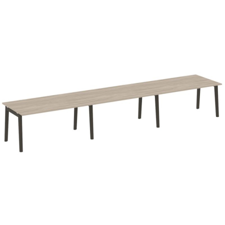 Onix Wood Стол переговорный (3 столешницы) OW.PRG-3.4 Дуб Аттик/Дуб Темный/Металл Антрацит 4740*980*750