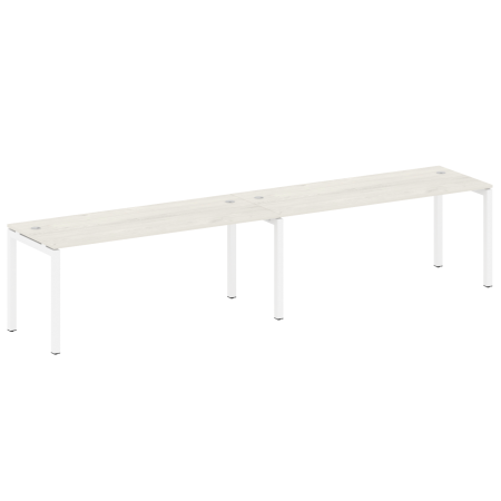Metal System Quattro Рабочая станция на 2 места на П-образном м/к 50БП.СМ-2.5 Дуб Наварра/Металл Белый 3600*720*750 Metal System Quattro Рабочая станция на 2 места на П-образном м/к 50БП.СМ-2.5 Дуб Наварра/Металл Белый 3600*720*750