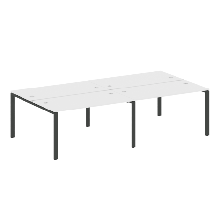 Metal System Рабочая станция на 4 места на П-образном м/к БП.СМ-4.3 Белый/Металл Антрацит 2800*1475*750 Metal System Рабочая станция на 4 места на П-образном м/к БП.СМ-4.3 Белый/Металл Антрацит 2800*1475*750