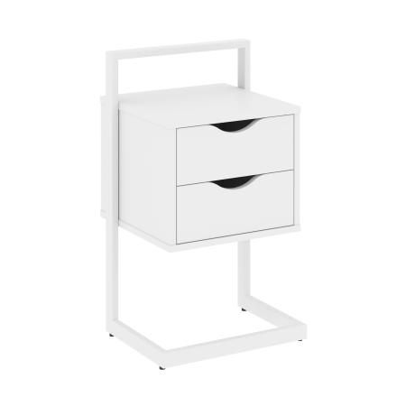 Loft Тумба приставная VR.L-PY2 Белый Бриллиант/Металл Белый 450*409*792