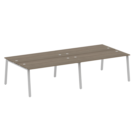 Metal System Рабочая станция на 4 места на А-образном м/к БА.СМ-4.4 Вяз Благородный/Металл Серый 3200*1475*750 Metal System Рабочая станция на 4 места на А-образном м/к БА.СМ-4.4 Вяз Благородный/Металл Серый 3200*1475*750