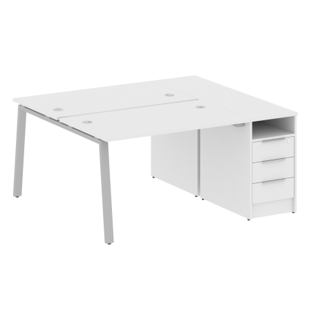 Metal System Рабочая станция с тумбой на А-образном м/к БА.РС-СТП-2.2 Белый/Металл Серый 1612*1475*750 Metal System Рабочая станция с тумбой на А-образном м/к БА.РС-СТП-2.2 Белый/Металл Серый 1612*1475*750