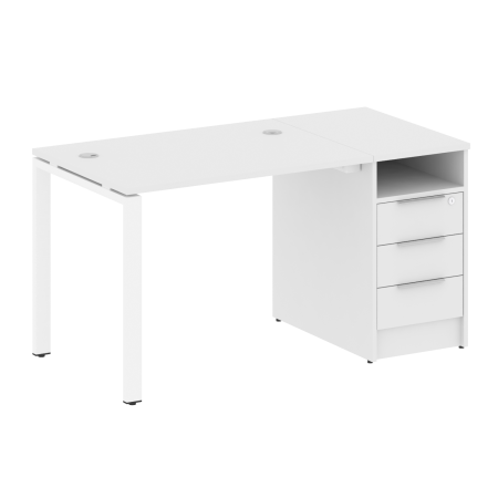 Metal System Рабочая станция с тумбой на П-образном м/к БП.РС-СТП-1.1 Белый/Металл Белый 1412*720*750 Metal System Рабочая станция с тумбой на П-образном м/к БП.РС-СТП-1.1 Белый/Металл Белый 1412*720*750