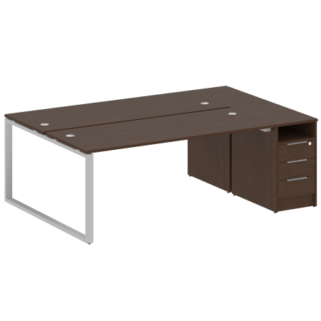 Metal System Рабочая станция с тумбой на О-образном м/к БО.РС-СТП-2.5 Венге Цаво/Металл Серый 2212*1475*750 Metal System Рабочая станция с тумбой на О-образном м/к БО.РС-СТП-2.5 Венге Цаво/Металл Серый 2212*1475*750