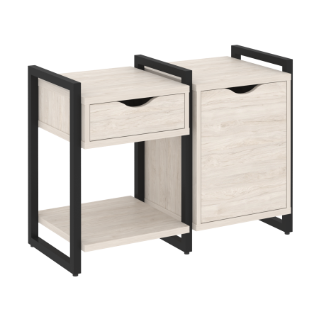 Loft Тумба на регулируемых опорах VR.L-TN-3.O Денвер Светлый/Металл Черный 970*460*719