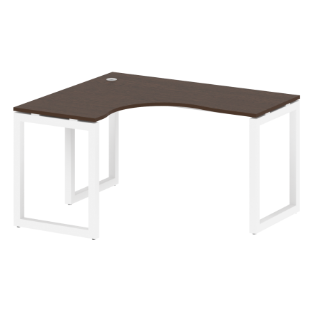 Metal System Quattro Стол криволинейный левый на О-образном м/к 50БО.СА-3 (L) Венге Цаво/Металл Белый 1400*1200*750 Metal System Quattro Стол криволинейный левый на О-образном м/к 50БО.СА-3 (L) Венге Цаво/Металл Белый 1400*1200*750