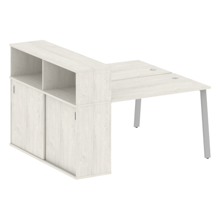 Metal System Рабочая станция с шкафом-купе на А-образном м/к БА.РС-СШК-2.2 Т Дуб Наварра/Металл Серый 1610*1475*1098 Metal System Рабочая станция с шкафом-купе на А-образном м/к БА.РС-СШК-2.2 Т Дуб Наварра/Металл Серый 1610*1475*1098