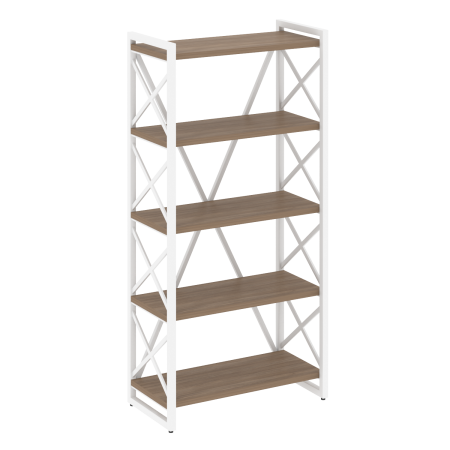 Loft Стеллаж на рег. опорах-5 полок VR.L-MST.O-5.8 Дуб Аризона/Металл Белый 800*400*1650