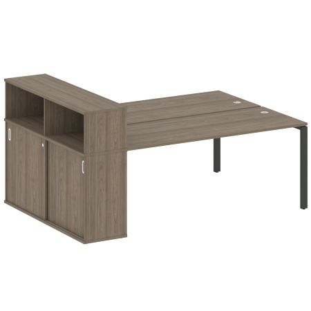 Metal System Рабочая станция с шкафом-купе на П-образном м/к БП.РС-СШК-2.5 Т Вяз Благородный/Металл Антрацит 2210*1475*1098 Metal System Рабочая станция с шкафом-купе на П-образном м/к БП.РС-СШК-2.5 Т Вяз Благородный/Металл Антрацит 2210*1475*1098