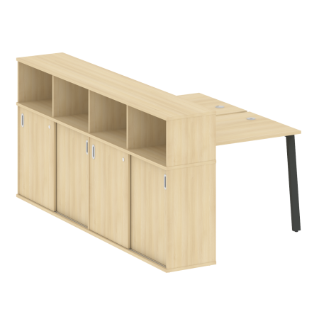 Metal System Рабочая станция с шкафом-купе на А-образном м/к БА.РС-СШК-4.1 Т Акация Лорка/Металл Антрацит 1410*2332*1098 Metal System Рабочая станция с шкафом-купе на А-образном м/к БА.РС-СШК-4.1 Т Акация Лорка/Металл Антрацит 1410*2332*1098