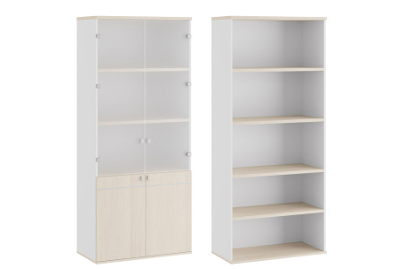 Tess TES38150131 Шкаф для бумаг со стеклом (стекло без рамы) 900x450x2070 дуб шамони светлый Tess TES38150131 Шкаф для бумаг со стеклом (стекло без рамы) 900x450x2070 дуб шамони светлый