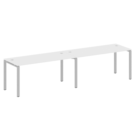 Metal System Рабочая станция на 2 места на П-образном м/к БП.СМ-2.4 Белый/Металл Серый 3200*720*750 Metal System Рабочая станция на 2 места на П-образном м/к БП.СМ-2.4 Белый/Металл Серый 3200*720*750