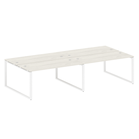Metal System Рабочая станция на 4 места на О-образном м/к БО.СМ-4.4 Дуб Наварра/Металл Белый 3200*1475*750 Metal System Рабочая станция на 4 места на О-образном м/к БО.СМ-4.4 Дуб Наварра/Металл Белый 3200*1475*750