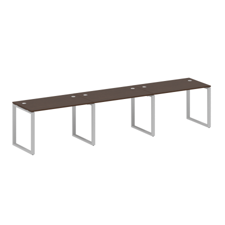 Metal System Рабочая станция на 3 места на О-образном м/к БО.СМ-3.2 Венге Цаво/Металл Серый 3600*720*750 Metal System Рабочая станция на 3 места на О-образном м/к БО.СМ-3.2 Венге Цаво/Металл Серый 3600*720*750