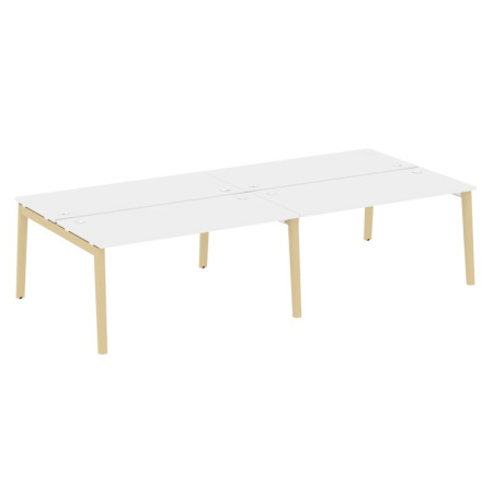 Onix Wood Рабочая станция OW.D.RS-4.4.7 Белый Бриллиант/Дуб Светлый/Металл Белый 3160*1475*750 Onix Wood Рабочая станция OW.D.RS-4.4.7 Белый Бриллиант/Дуб Светлый/Металл Белый 3160*1475*750