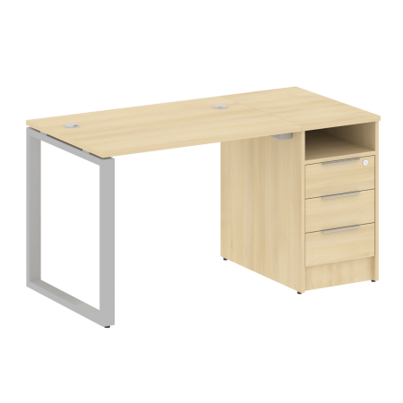 Metal System Рабочая станция с тумбой на О-образном м/к БО.РС-СТП-1.1 Акация Лорка/Металл Серый 1412*720*750 Metal System Рабочая станция с тумбой на О-образном м/к БО.РС-СТП-1.1 Акация Лорка/Металл Серый 1412*720*750