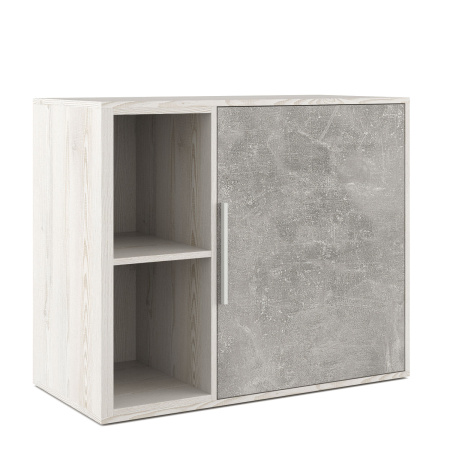 B-tone BTN36151231 Шкаф низкий с вертикальной нишей 935x450x780 сосна бетон светлый
