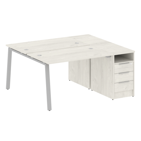 Metal System Рабочая станция с тумбой на А-образном м/к БА.РС-СТП-2.2 Дуб Наварра/Металл Серый 1612*1475*750 Metal System Рабочая станция с тумбой на А-образном м/к БА.РС-СТП-2.2 Дуб Наварра/Металл Серый 1612*1475*750